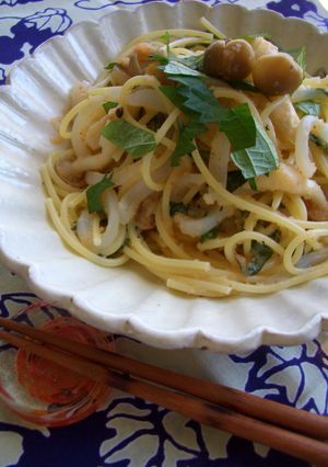 イカとしめじと明太子の和風パスタ-レシピのメイン写真