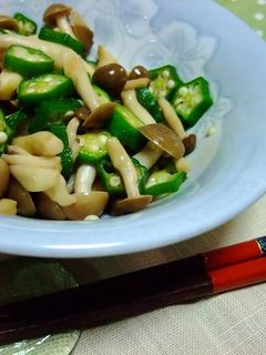 箸休め❀しめじとオクラの和え物-レシピのメイン写真