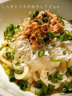☆しらすとツナのおろしうどん☆-レシピのメイン写真