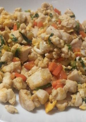 鶏肉のﾎﾜﾎﾜ炒り豆腐-レシピのメイン写真