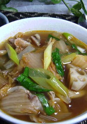 からだぽかぽか根菜キムチスープ-レシピのメイン写真