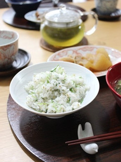 朝ごはんに☆水菜ちりめんごはん-レシピのメイン写真