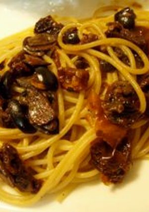 ドライトマトとオリーブのパスタ-レシピのメイン写真