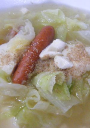 簡単♪キャベツと豆腐のスープ-レシピのメイン写真