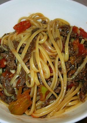 トマトとオイスターソースのパスタ-レシピのメイン写真