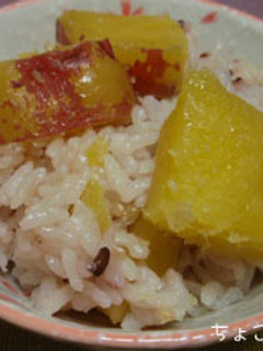 雑穀米でさつまいもご飯-レシピのメイン写真