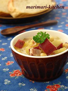 さつまいもと大豆のミルクスープ♪-レシピのメイン写真