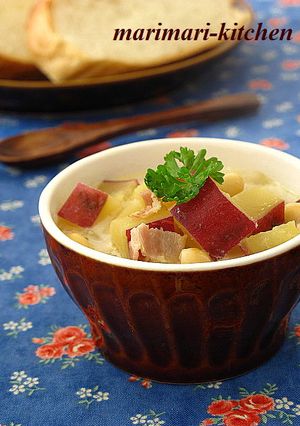 さつまいもと大豆のミルクスープ♪-レシピのメイン写真