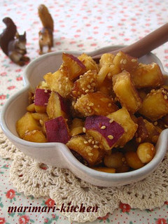 さつまいもと大豆の胡麻からめ♪-レシピのメイン写真