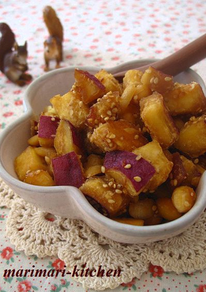 さつまいもと大豆の胡麻からめ♪-レシピのメイン写真