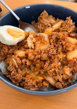 激ウマ！簡単！豚チーズキムチ丼-レシピのメイン写真