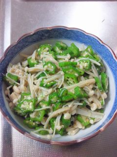 ★簡単!オクラとえのきのニンニク和え★-レシピのメイン写真