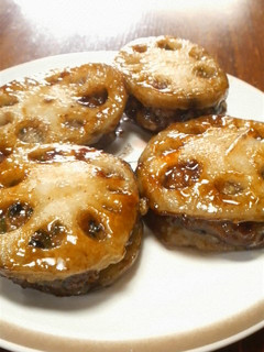 蓮根のはさみ揚げ 梅照り焼き味-レシピのメイン写真