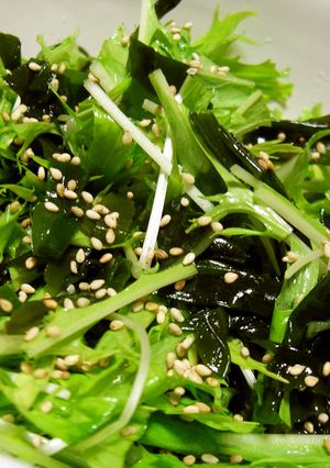 ごま油と塩で✿水菜のシンプルサラダ-レシピのメイン写真