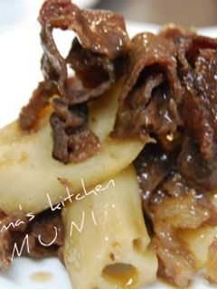 レンコンと牛肉の佃煮風甘辛煮♪-レシピのメイン写真
