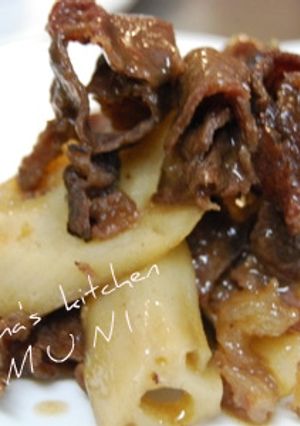 レンコンと牛肉の佃煮風甘辛煮♪-レシピのメイン写真