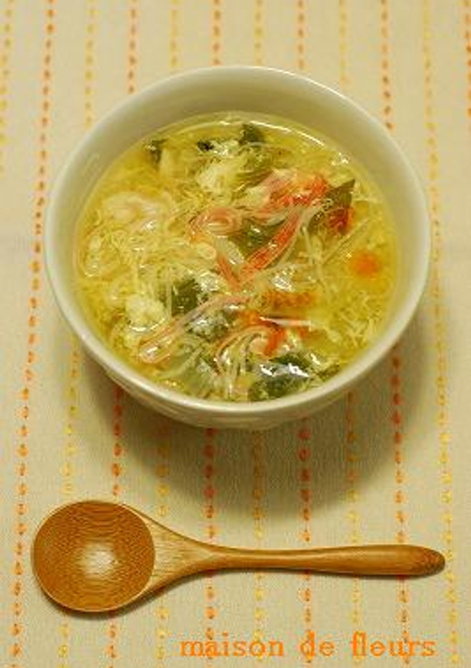 簡単☆ささ身と野菜の酸辣湯スープ-レシピのメイン写真