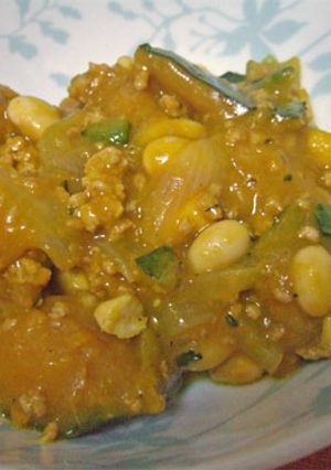 とろ～り☆かぼちゃと大豆のそぼろ煮-レシピのメイン写真