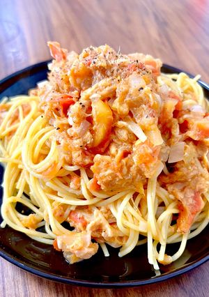 まるごとトマトの和風パスタ-レシピのメイン写真