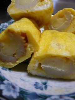 ちくわ1本まるまる卵焼き☆マヨチーズ入り-レシピのメイン写真