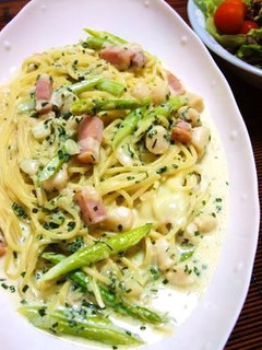 ♡大葉とホタテのクリームパスタ♡-レシピのメイン写真