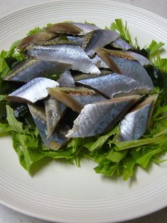 サンマと水菜のサラダ-レシピのメイン写真