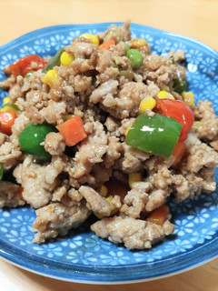 ひき肉のカラフルお好み焼き炒め-レシピのメイン写真