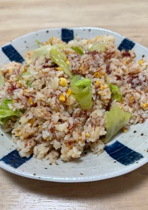 コンビーフとレタスのチャーハン-レシピのメイン写真