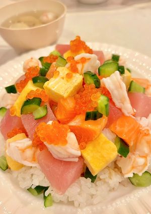 切るだけ！簡単豪華♪海鮮ちらしずし-レシピのメイン写真