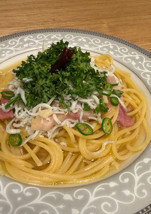 夏辛麺！しらすと青唐辛子のペペロンチーノ-レシピのメイン写真
