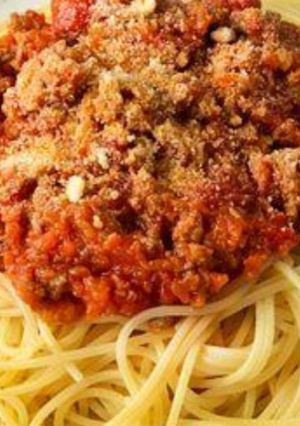 ミートソースパスタ-レシピのメイン写真