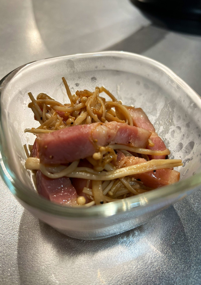 簡単☆弁当！エノキとベーコンの醤油炒め-レシピのメイン写真