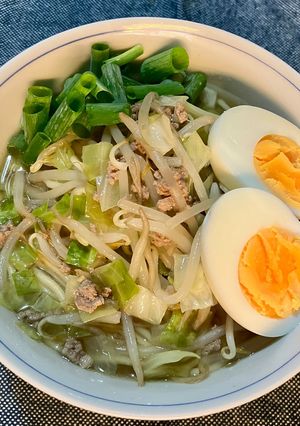 飲めるスープ！ミンチと野菜のしょうゆラーメン-レシピのメイン写真