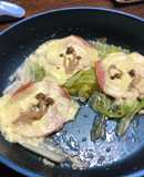 レタスとハムとチーズとブナシメジ焼き