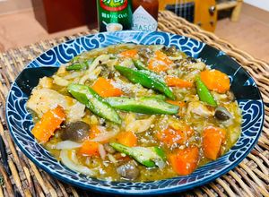 玉ねぎとオクラとしめじの無水カレー🍛-レシピのメイン写真