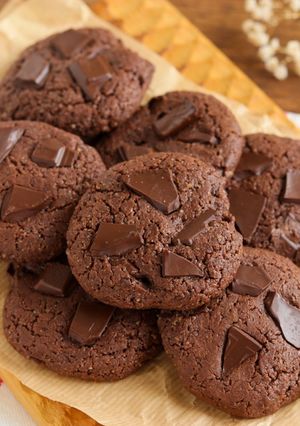 簡単♡米粉のココアチョコチャンククッキー-レシピのメイン写真