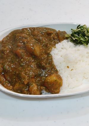 🟢水菜のグリーンカレー🍛-レシピのメイン写真