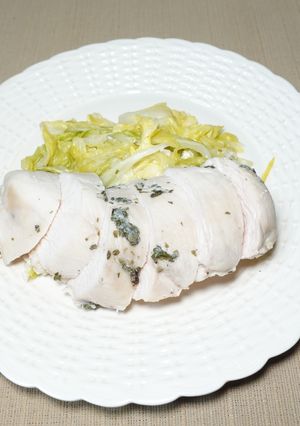 鶏むね肉のポリ袋蒸し（フェーズフリー）-レシピのメイン写真