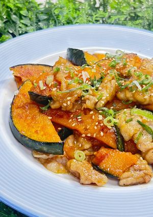 ホクホクかぼちゃと豚肉のさっぱりポン酢炒め-レシピのメイン写真