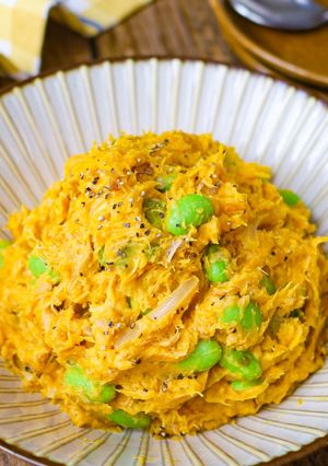 レンジで！かぼちゃと枝豆のデリ風サラダ-レシピのメイン写真