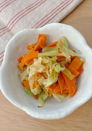【レンジ】キャベツとにんじんの煮びたし-レシピのメイン写真
