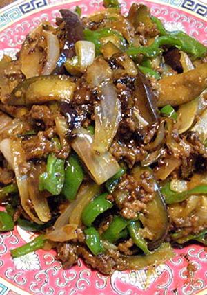 秋茄子とピーマンのピリ辛肉味噌炒め♪-レシピのメイン写真