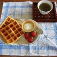 ホットサンドメーカーでワッフル