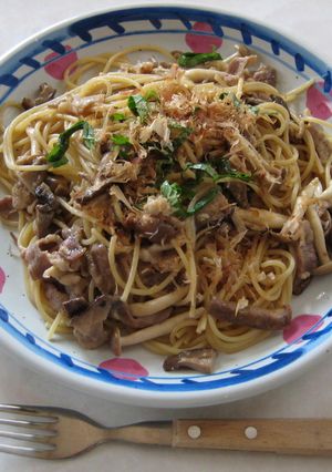 柚子胡椒・大葉・きのこのあっさりパスタ♪-レシピのメイン写真