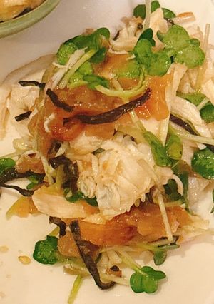 ささみとかいわれの梅塩昆布和え！-レシピのメイン写真