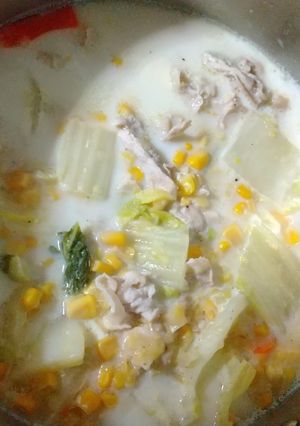 白菜と豚肉のクリームコーン煮-レシピのメイン写真