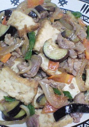「厚揚げ・豚肉・野菜の味噌炒め」-レシピのメイン写真