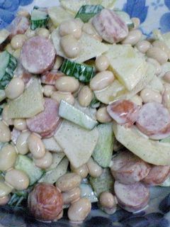 「大豆とじゃがいものサラダ」-レシピのメイン写真