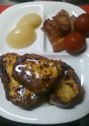 フランスパンでフレンチトースト♪-レシピのメイン写真