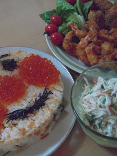 誕生日に! アンパンマンのお寿司ケーキ-レシピのメイン写真